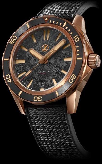 Zelos Swordfish 40mm Bronze Meteorite