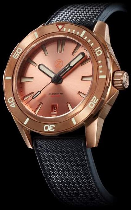 Zelos Swordfish 40mm Bronze Salmon