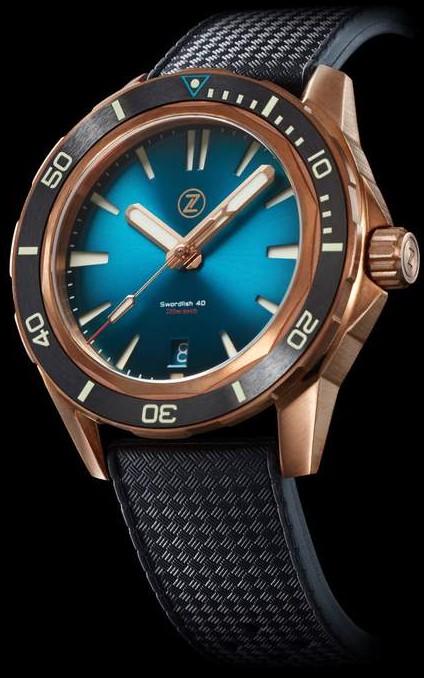 Zelos Swordfish 40mm Bronze Teal