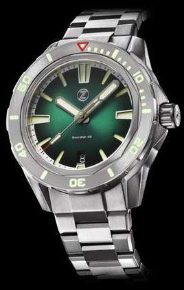 Zelos Swordfish 40mm TI Emerald Green