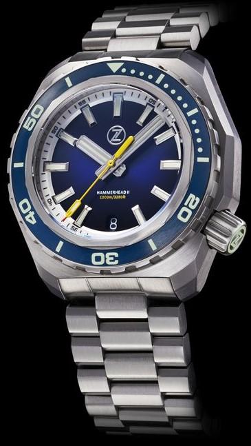 Zelos Hammerhead 2 Steel Midnight Blue ETA 2892