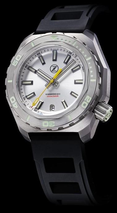 Zelos Hammerhead 2 Steel Sunburst Silver ETA 2892