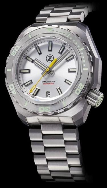 Zelos Hammerhead 2 Steel Sunburst Silver ETA 2892