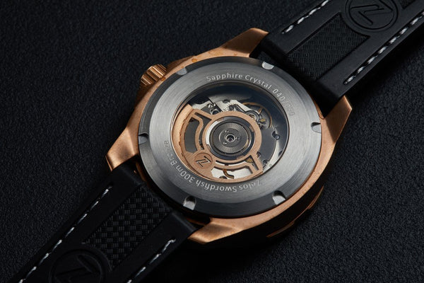 Zelos Swordfish Bronze Blue Meteorite ETA 2892