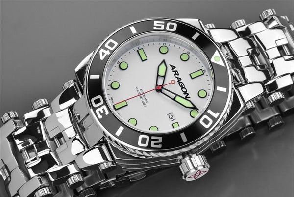ARAGON Millipede Automatic with Super Luminova Dial A093WHT