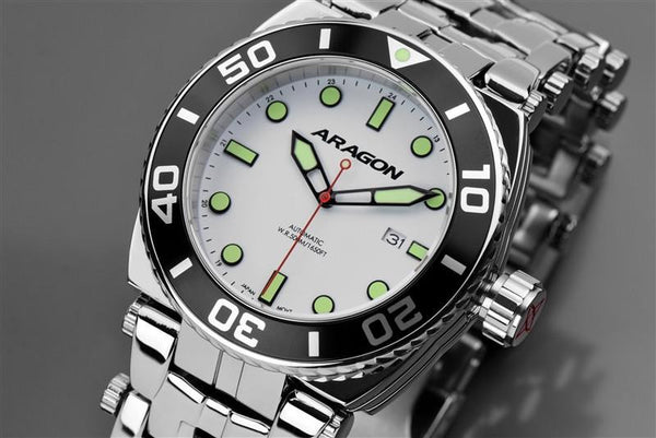 ARAGON Millipede Automatic with Super Luminova Dial A093WHT