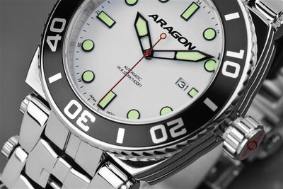 ARAGON Millipede Automatic with Super Luminova Dial A093WHT