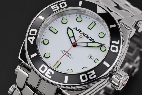 ARAGON Millipede Automatic with Super Luminova Dial A093WHT