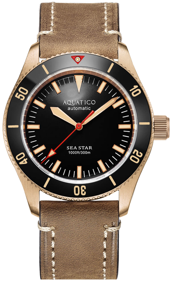 Aquatico Bronze Sea Star Black Ceramic Bezel No Date