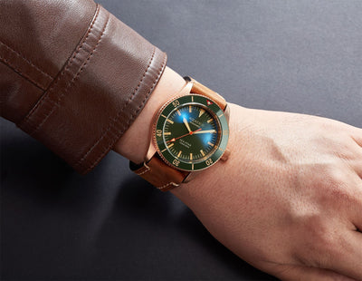 Aquatico Bronze Sea Star Green Ceramic Bezel No Date