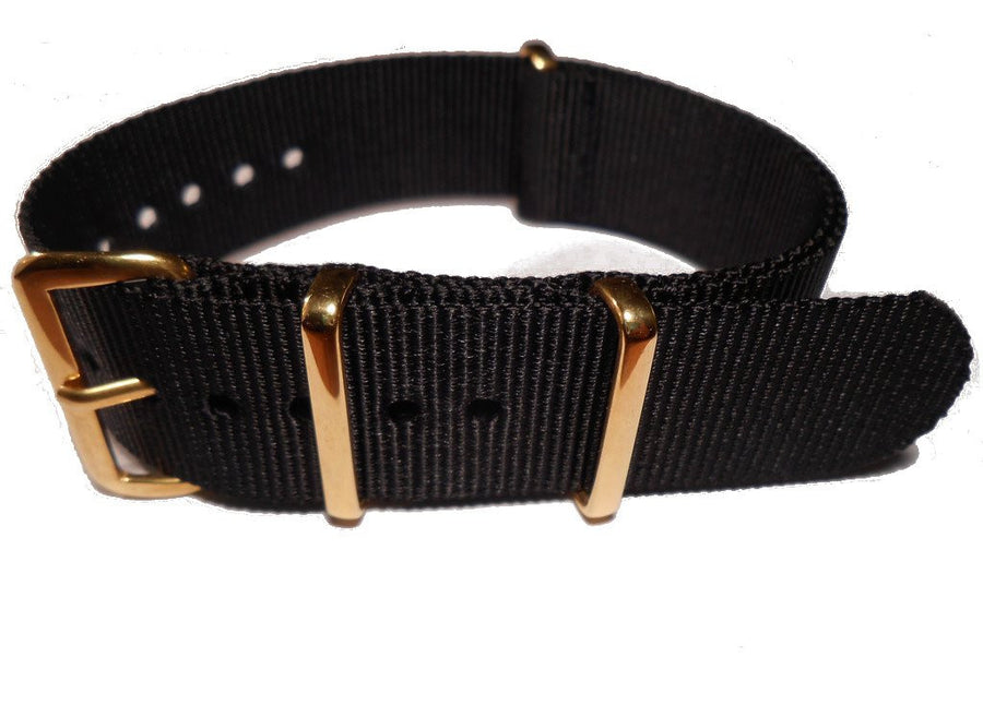 NATO Gold Strap Black