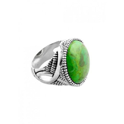 Barse Perfect Sphere Lime Turquoise Ring