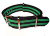 Nylon bandje zwart en groen
